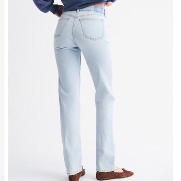 Abercrombie & Fitch Vintage Stretch Mid Rise 90s Straight Jean Size 31 Long NWT - Picture 3 of 10